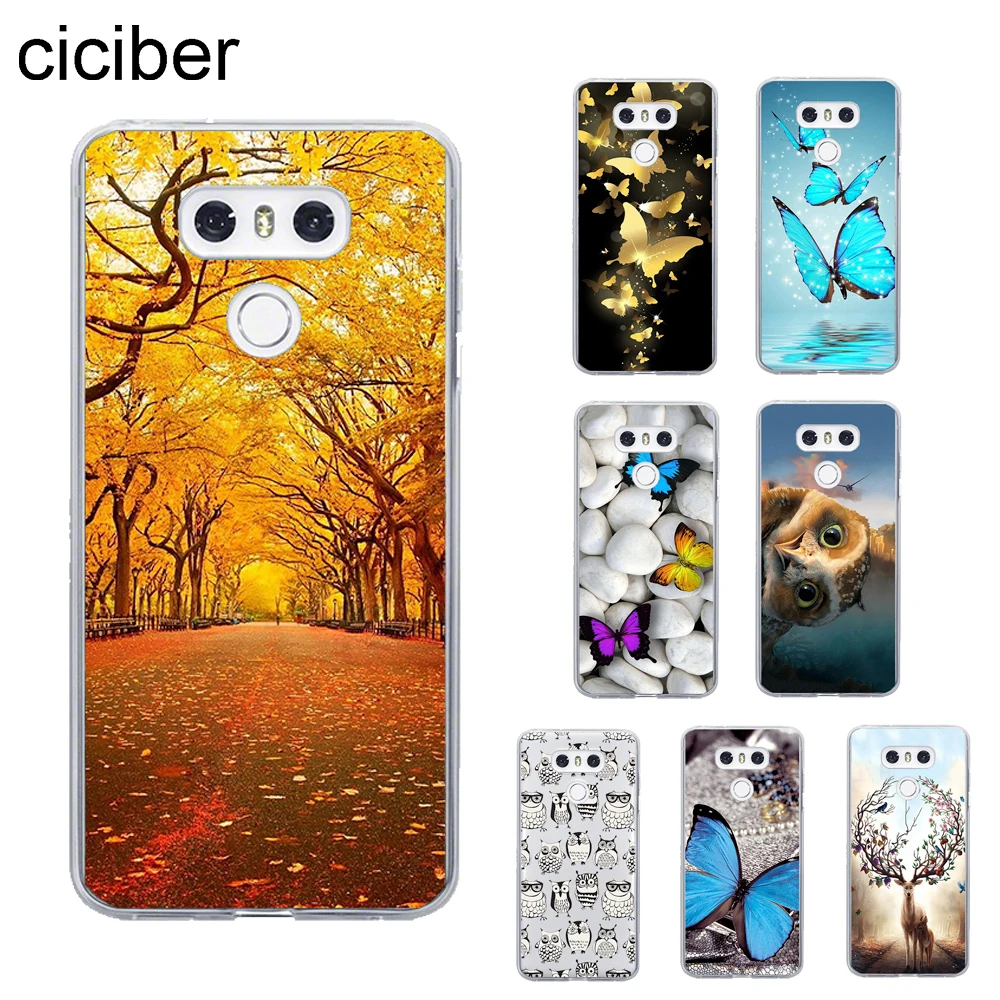 

ciciber Butterfly Owl Cover For LG G6 G7 G5 G4 V30 V35 V40 THINQ TPU For LG K10 K8 K7 K4 2017 2018 K9 K11 Plus Phone Cases TPU