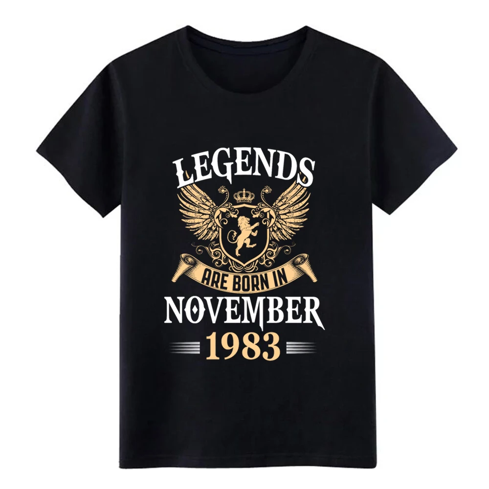 

Men's Legends Are Born In November 1983 t shirt Design tee shirt round Neck Leisure Fitness New Style summer Vintage shirt