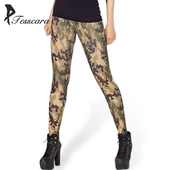 

Women Skinny Slim Casual Pencil Pants Female High Waist Elasticity Camo Joggers Bottom Lady Plus Size S-4XL Camouflage Trousers