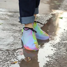 1 пара силиконовых многоразовых водонепроницаемых резиновых чехлов для дождливой обуви, нескользящих резиновых сапог для мотоцикла, велосипеда, галоши, аксессуары для обуви