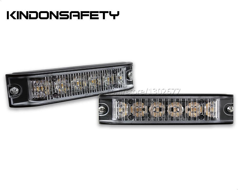 

4PCS Free shipping by Fedex! 18Wcar LED strobelight, 6 LED warning surface mount grille light, 3W LEDs, dual/multivolt
