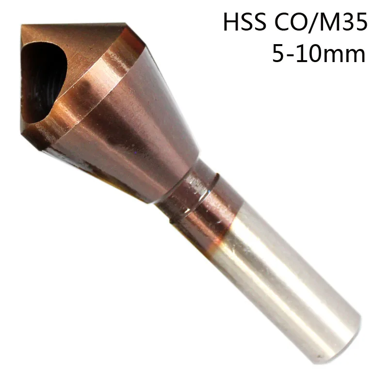 HSS-CO/M35 Countersink Deburring Drill Bit 5-10MM Metal Taper Stainless Steel Hole Saw Cutter Chamfering Power Drills Tool