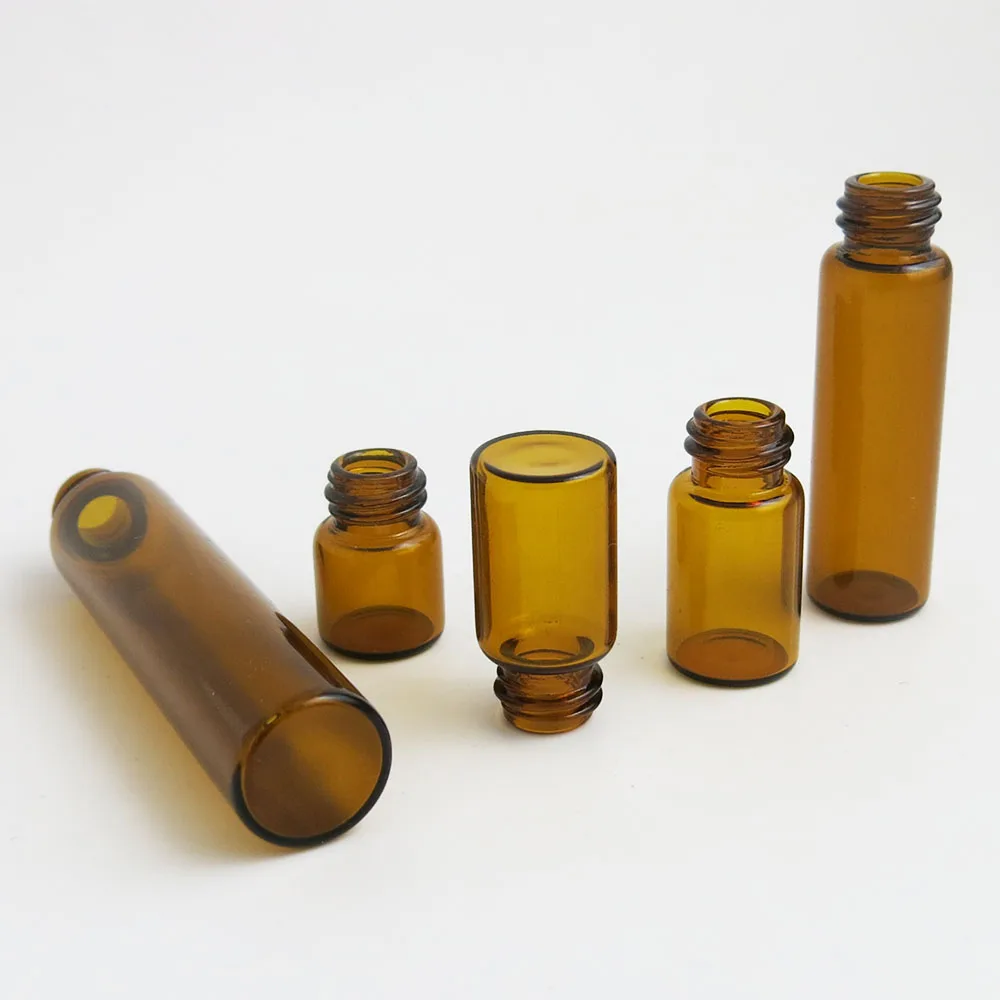 24 x 1ml 2ml 3ml 5ml 10ml Refillable Amber Roll on Glass Bottles 10cc Essential Oil 5