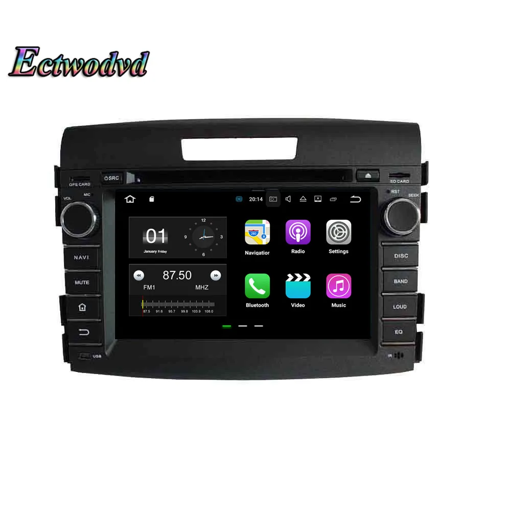 Excellent Ectwodvd Octa Core 4G RAM 64G ROM Android 9.0 Car Multimedia DVD Player GPS HeadUnit for Honda CRV 2012 2013 2014 14