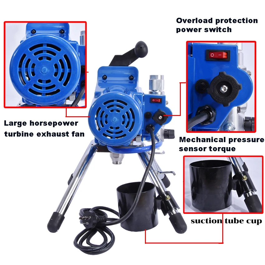 395 Professional Airless Paint Sprayer High Pressure Airless Spray Gun Airless Electric Painting Machine Spraying 220V 50Hz 395 Professional Airless Paint Sprayer High Pressure Airless Spray Gun Airless Electric Painting Machine Spraying 220V 50Hz