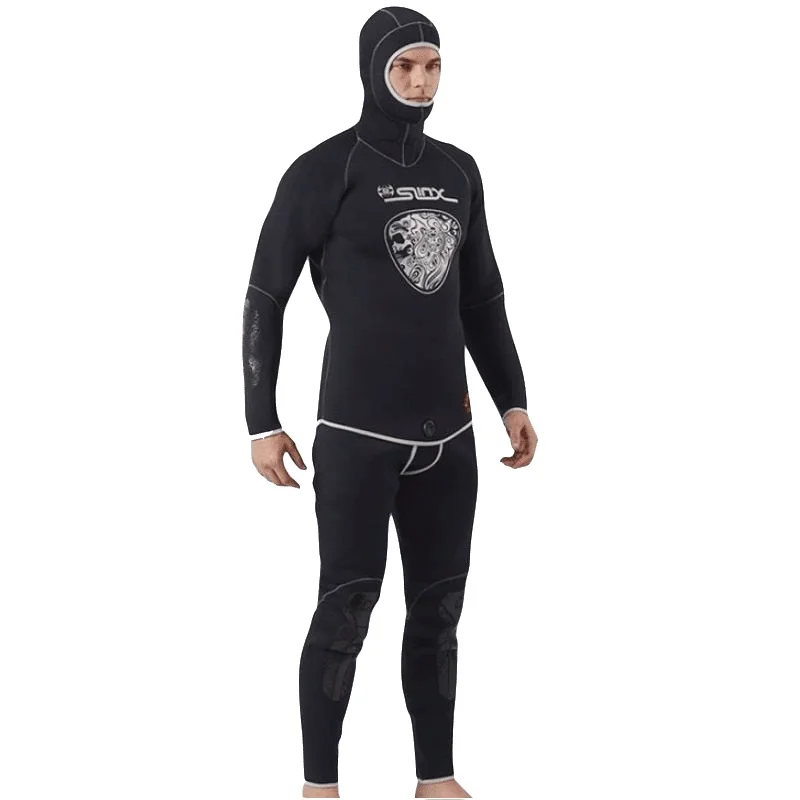 2018 Men Spearfishing Full Wetsuit Two piece 5mm Neoprene Keep Warm