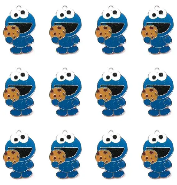 

20pcs Cartoon Sesame Metal Charm Pendant DIY hand Necklace Jewelry Making