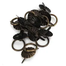 50pcs 19mm Vintage metal tin box decorated handle Mini Drawer Door ring pulls 0.74″ Iron Jewelry Storage Wooden Box Case Handle