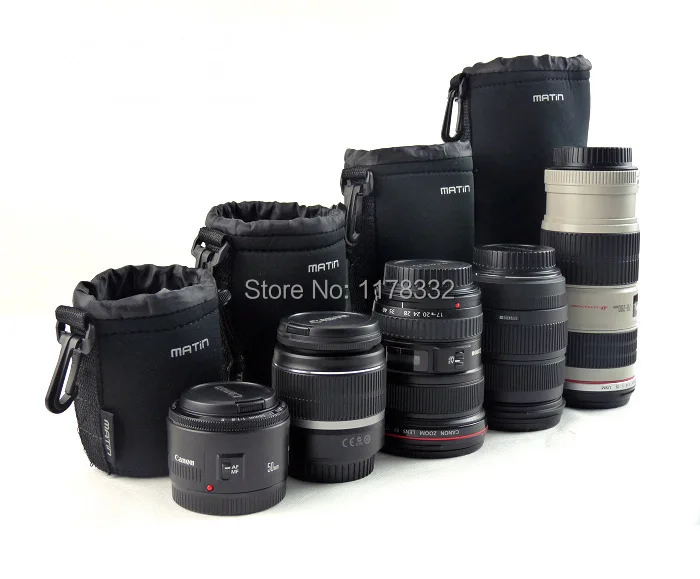 

Exempt postage + tracking number Shoulder Strap DSLR Camera Lens Bag Neoprene Soft Pouch For Canon For Nikon For Sony S/M/L/XL