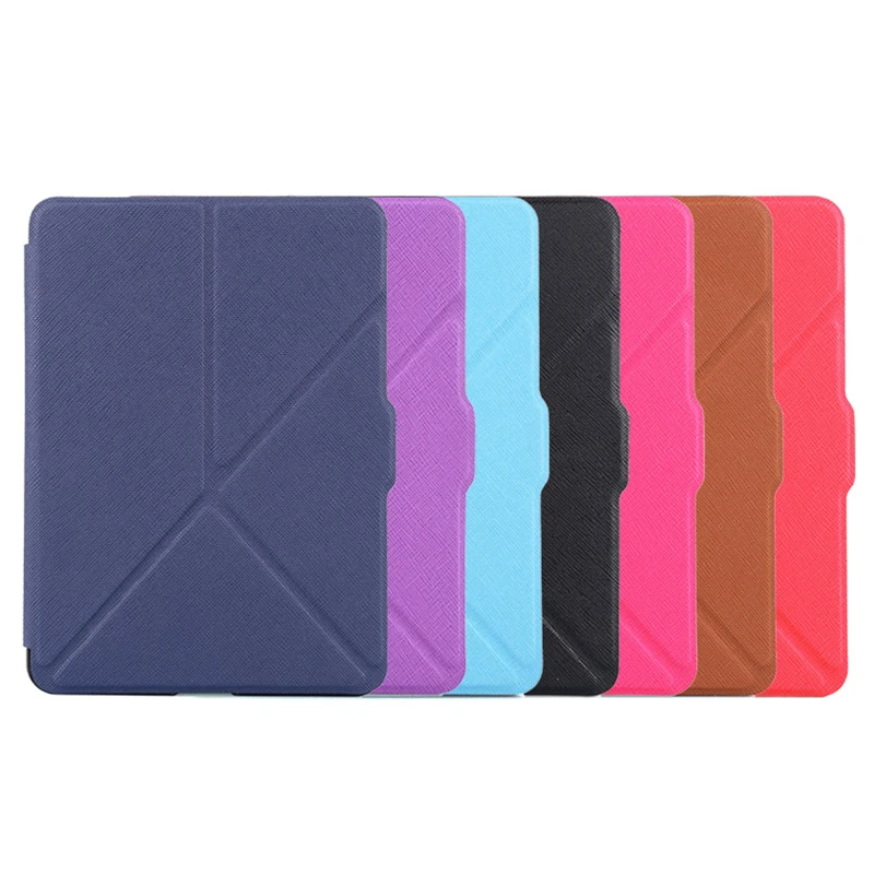

Ultra Slim Transformer Style Heat Press Protective PU Leather Case Cover for Amazon Kindle Voyage eBook Reader Case