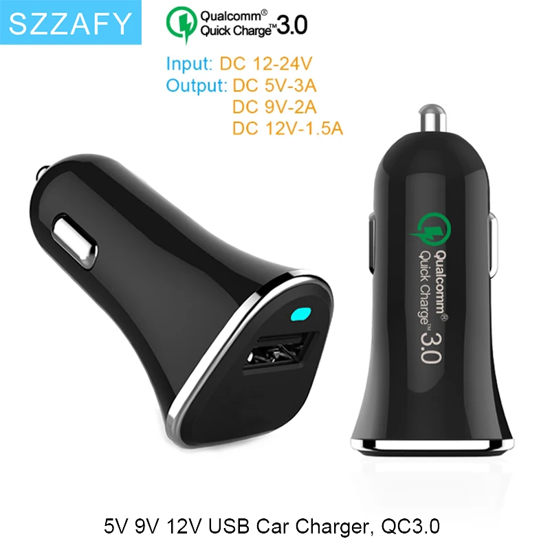 Car Charger Quick Charge 3.0 Certified Smart IC 18W Car Charger QC3.0