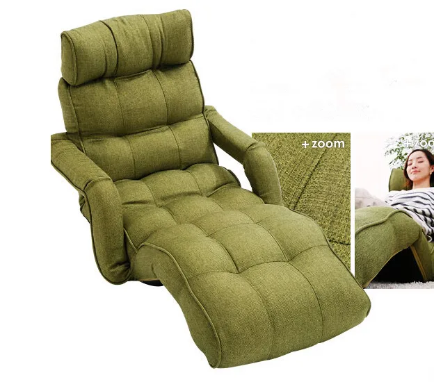  Modern Folding Chaise Lounge Sofa Japanese Style Foldable Single Sofa Bed 6 Colors Living Room Furn