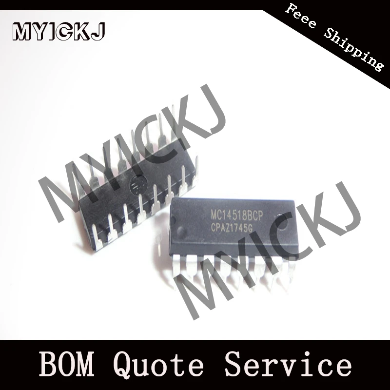 

5pcs MC14518BCP COUNTER BCD 4BIT 16DIP IC CHIP