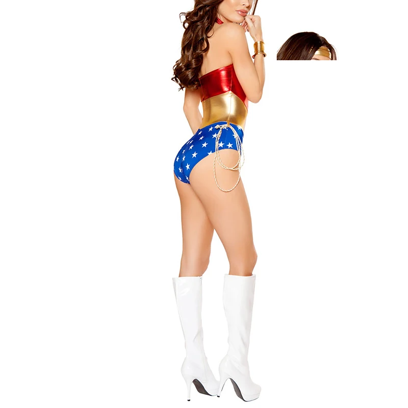 Женский сексуальный костюм Wonder Woman для косплея, костюм супергероя на Хэллоуин, сексуальная девушка, сила женщины, фантазия, боди