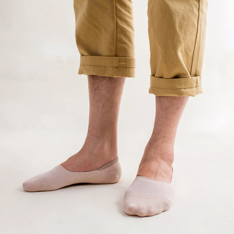 2019 Men's mesh Invisible Cotton Socks Male Short No Show Sock Summer Thin Breathable Casual Dress Socks 5 pairs Size EUR 39-44
