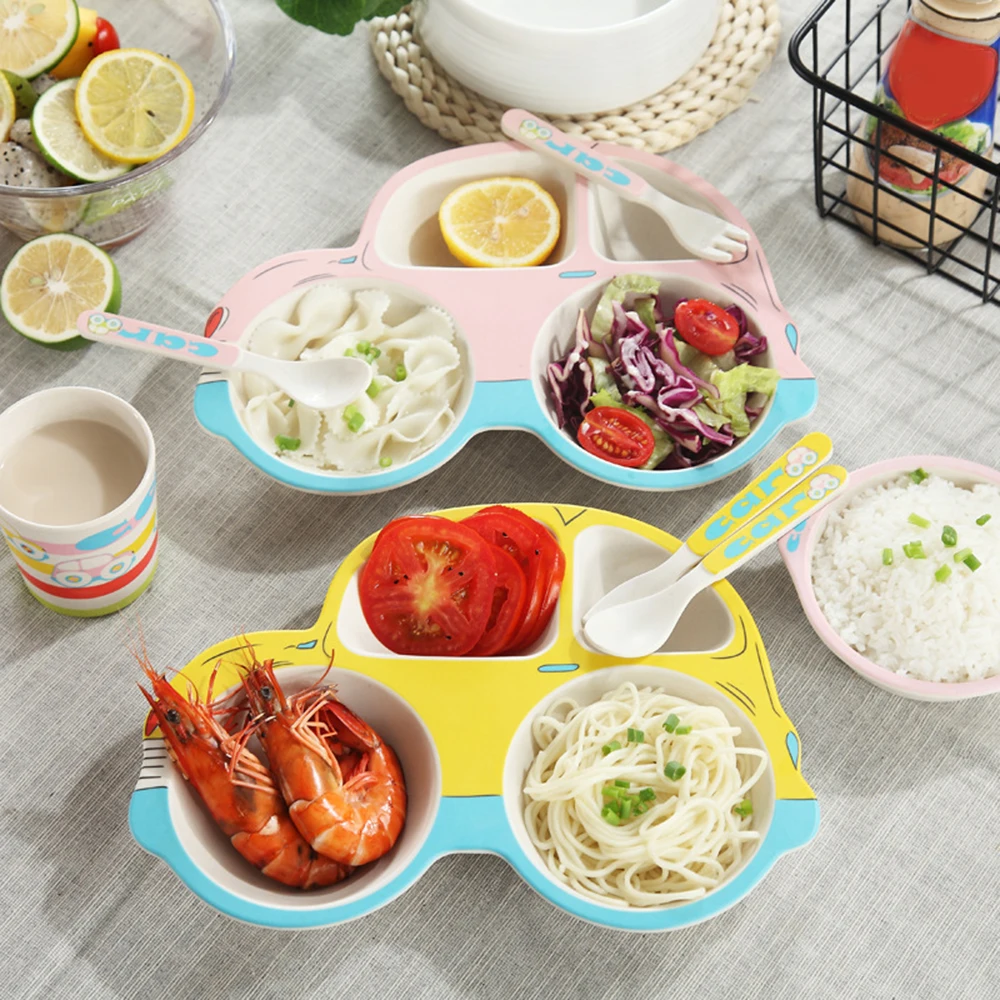 5pcs/set Baby Feeding Food Tableware Set Child Bamboo Fiber Plate Dish Bowl Fork Spoon Cup Dinnerware Set For Kids Safe Material 5pcs/set Baby Feeding Food Tableware Set Child Bamboo Fiber Plate Dish Bowl Fork Spoon Cup Dinnerware Set For Kids Safe Material