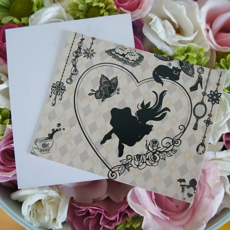 Mini Carte Alice Qui Tombe Au Pays Des Merveilles Multi Usage Pour Invitation Scrapbooking Carte De Message Cadeau De Fete Decoration Diy Aliexpress