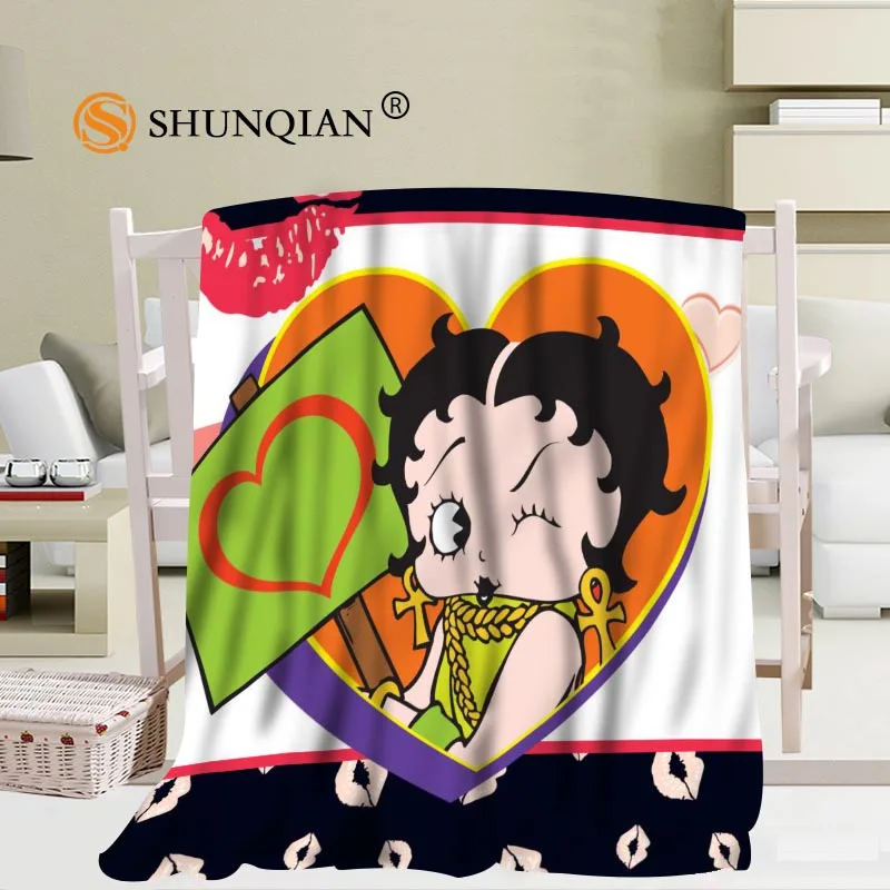 Изготовленное на заказ одеяло betty boop Фланелевое Falafel Fabric56x80inch 50X60 дюймов 40X50 дюймов диван-кровать пледы одеяло детское теплое одеяло для взрослых - Цвет: Blanket