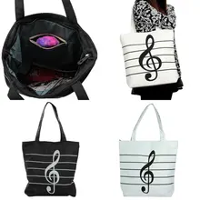 1 шт., Женская дорожная сумка для девушек, повседневная Холщовая Сумка с музыкальными нотами, школьная сумка, сумка для покупок, сумка на плечо, повседневная сумка-тоут, сумки на плечо