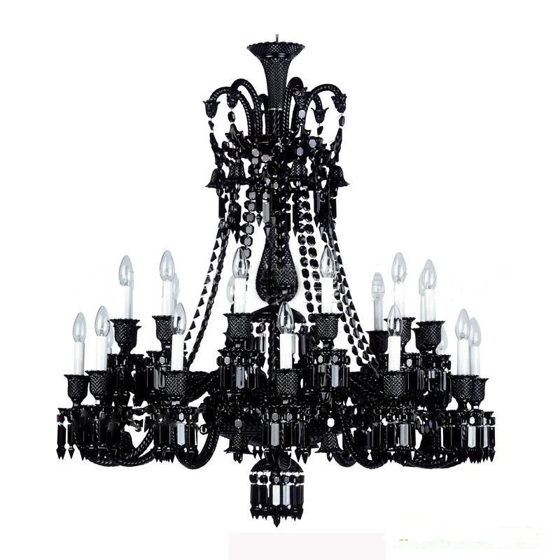 Black Chandelier For Living Room 24 Arm Retro Large Crystal Black Chandelier For Living Room 24 Arm Retro Large Crystal Chandeliers Led Home Lighting Bedroom In From Lights