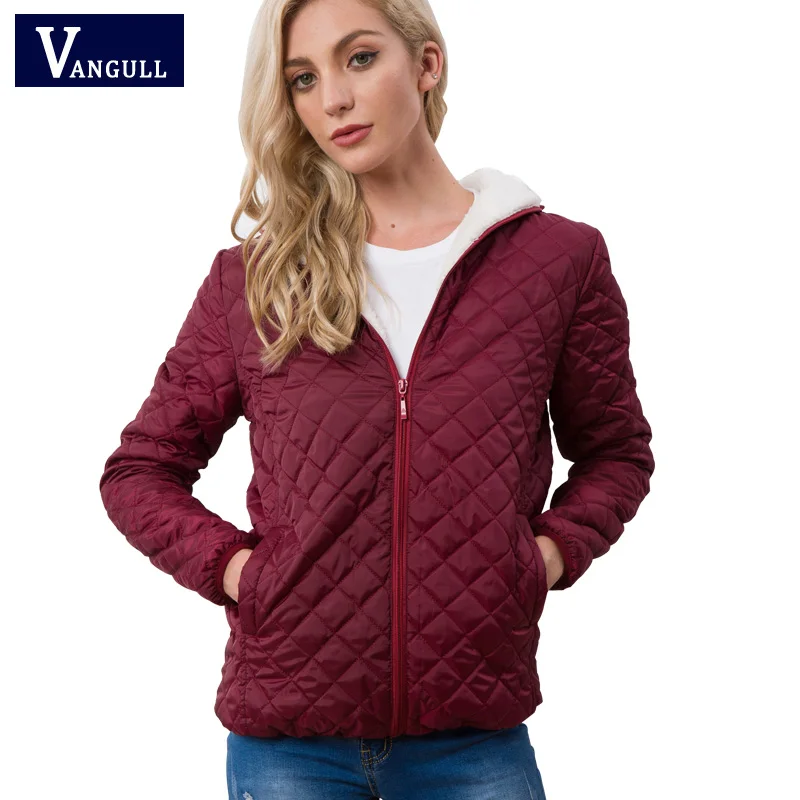 Vangull New Spring Autumn Women's Clothing Hooded Fleece Basic Jacket Long Sleeve female Coats Short Zipper Casual Outerwear
