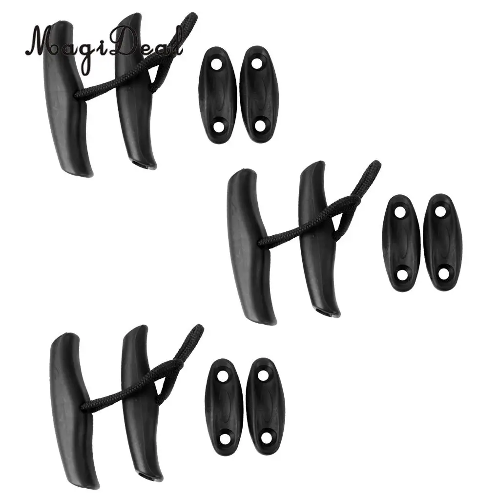 MagiDeal 6 Pieces Universal Canoe Kayak Boat Pull Toggle Handle with Cord & Buckle