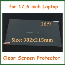 5 шт., Ультра прозрачная защитная пленка для экрана 17,6 дюйма, ЖК-монитор для компьютера, ноутбука, ноутбука, ПК, защитная пленка, размер 382x215 мм, 16:9