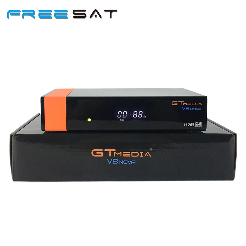 

GTMEDIA V8 NOVA Receptor FREESAT V9 SUPER Satellite TV Receiver DVB-S2 Built-in WIFI Support PowerVu&Biss key DLNA, SAT To IP