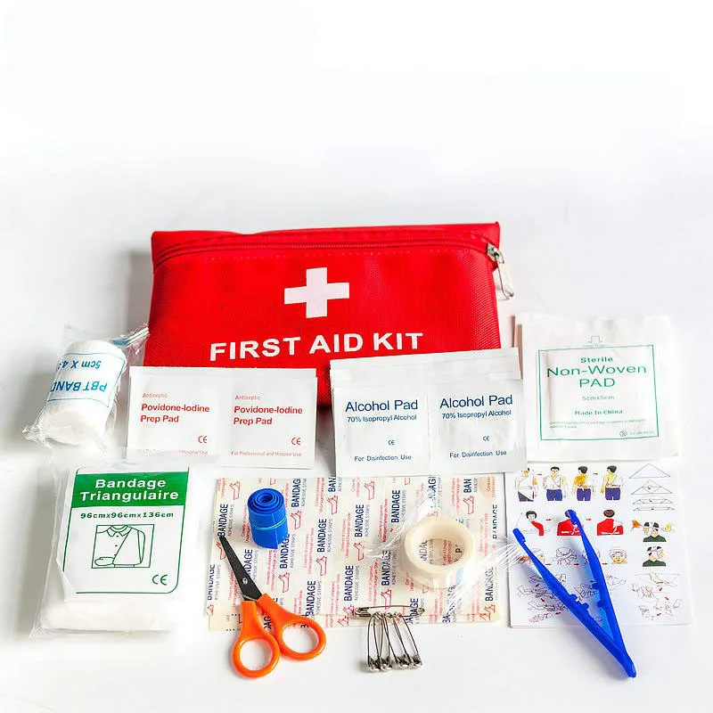 

44pcs/lot First Aid Emergency Kit Outdoor Canvas Waterproof For Family Camping Travel Emergency Medical Treatment YJJB003