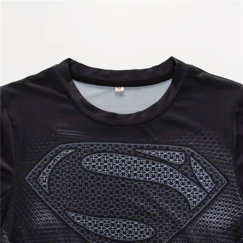 Футболки Супермена, мужские компрессионные футболки с Бэтменом, топы The Flash, футболки для фитнеса, футболки, футболка для бодибилдинга, Рашгард