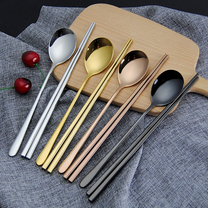 Buy 304 Stainless Steel Chopsticks Dessert Spoons