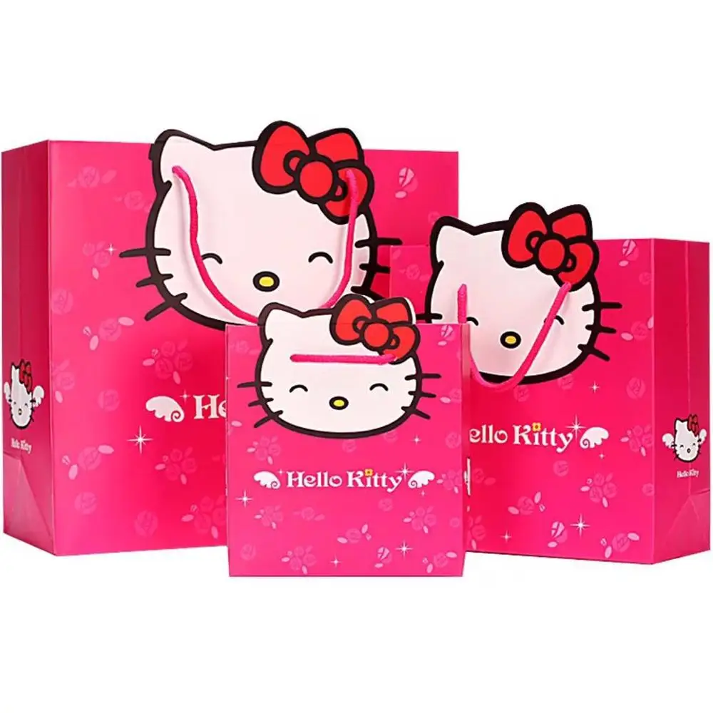 

Emerra Hot Selling Hello Kitty Gift Bag Candy hand-held paper bag kids toys Clothing Packaging Wholesale Free Shipping