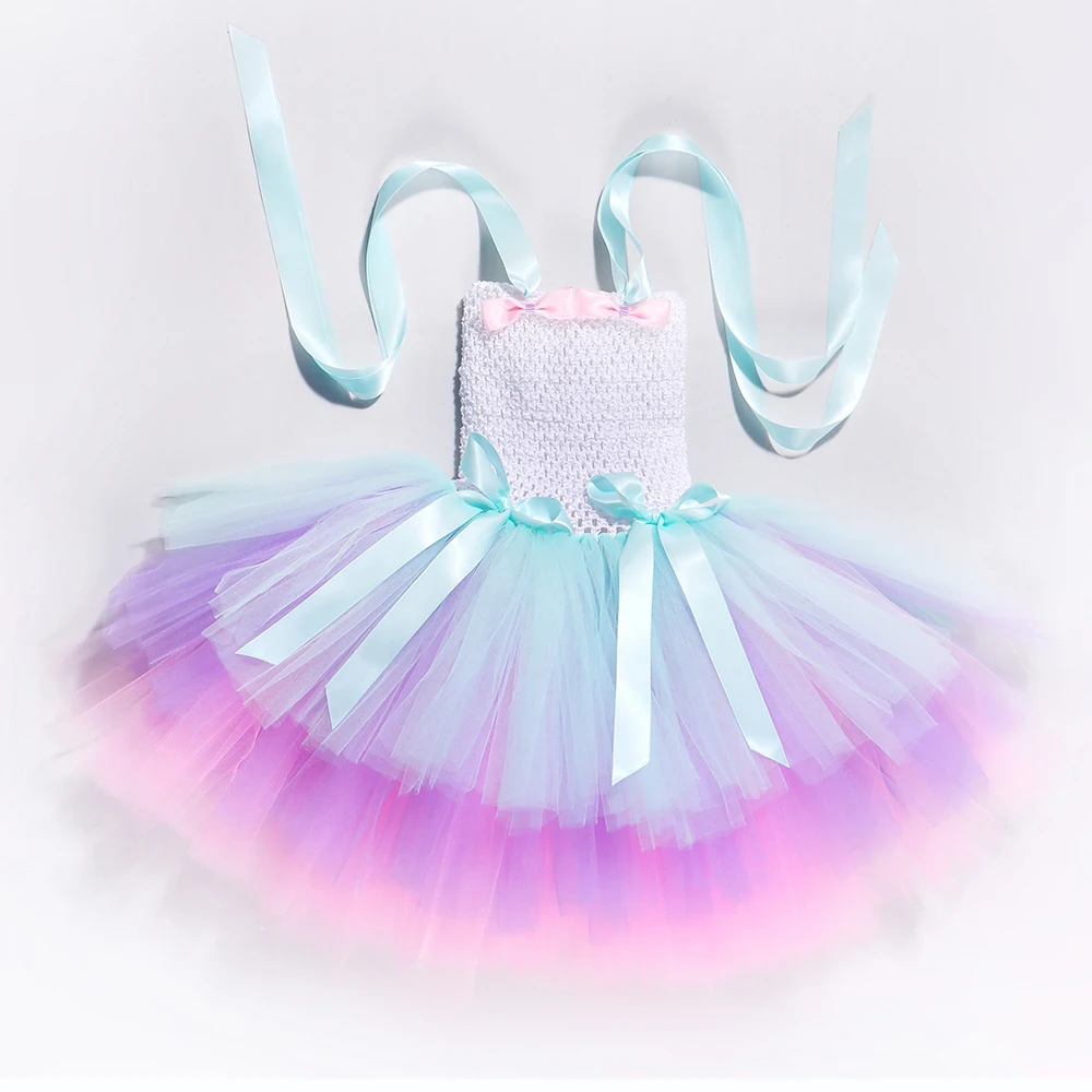 Surprise Candy Lol Unicorn Party Tutu Dress for Teen Lol Dolls Pattern Knee Length Dress Three Layers Cake Kids Party Dress Gown (6)