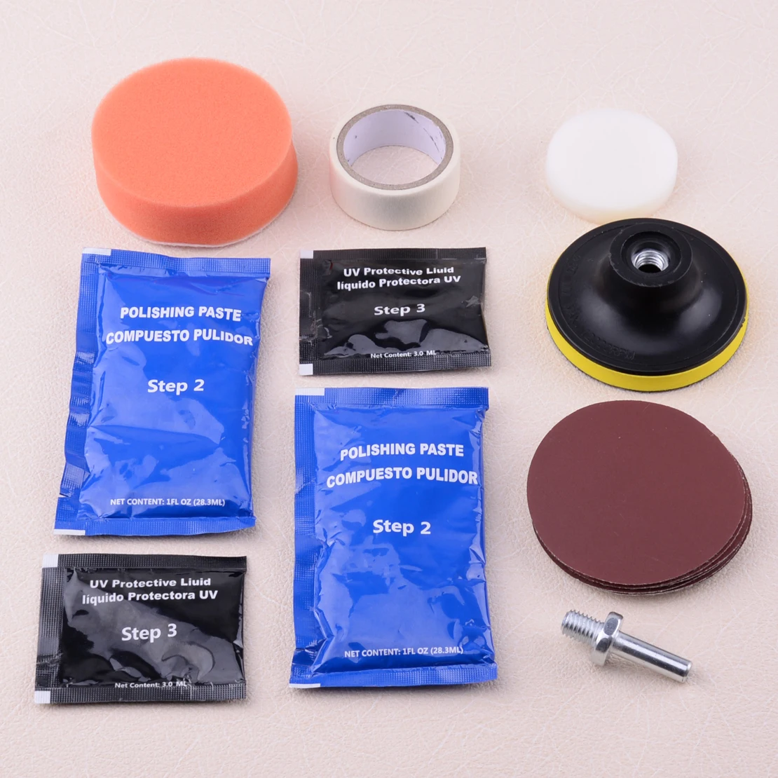 CITALL Car Headlight Lens Polish Restoration Kit Restorer System Professional Polishing Cleaning Tool Kit 24pcs 4inch polish car sponges autos cleaning waxing tool