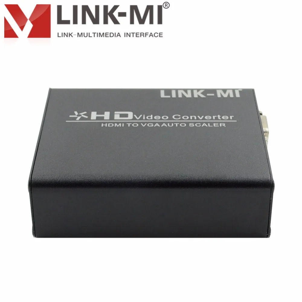 LINK-MI HV01 HDMI к VGA автомасштабирование HD видео конвертер с аудио выходом для HD tv CRT/lcd/СВЕТОДИОДНЫЙ Проектор Монитор до 1080 p