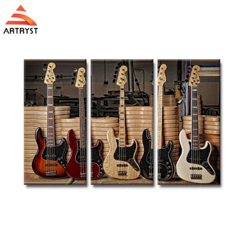 

Artryst Modern home decor 3 pieces of modular canvas art guitars music picture HD printing canvas on the living room wall art