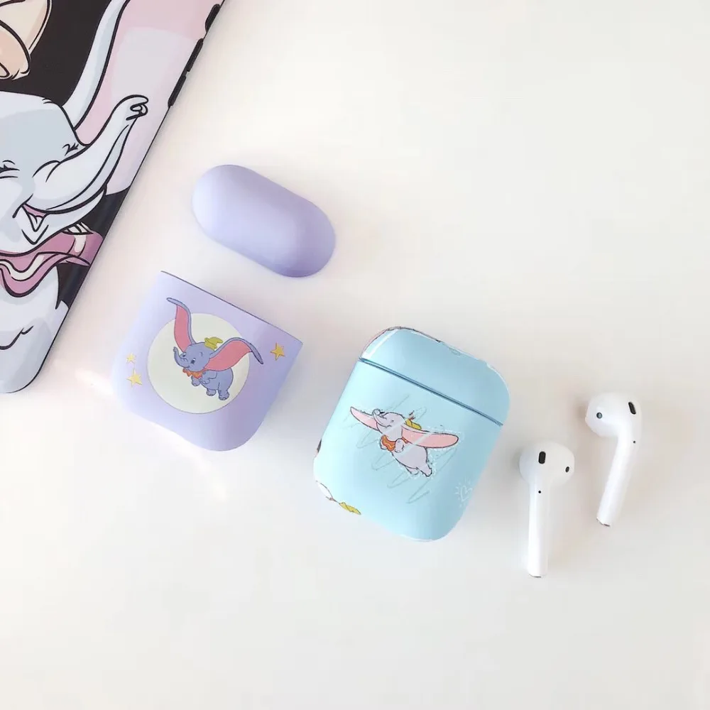 

fashion cartoon DUMBO funny hard PC Case For Apple Airpods Shockproof Cover For NEW AirPods Wireless Bluetooth Earphone case