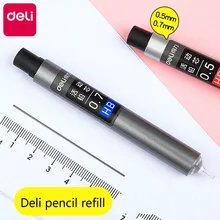 Deli автоматическая заправка карандашей 0,5 мм 0,7 мм пресс автоматические карандаши грифель НВ сердечник грифель для механического карандаша школьные принадлежности