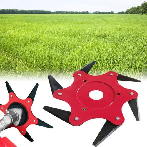 

6 Steel Razor Trimmer Head Cutter Tool Attachment For Lawn Mower Repair Kit V1