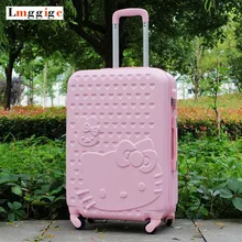 20″22″24″26″28″ inch Hello Kitty Luggage,Spinner wheel ABS Suitcase Trolley,Women and children KT cat Travel Case,password box