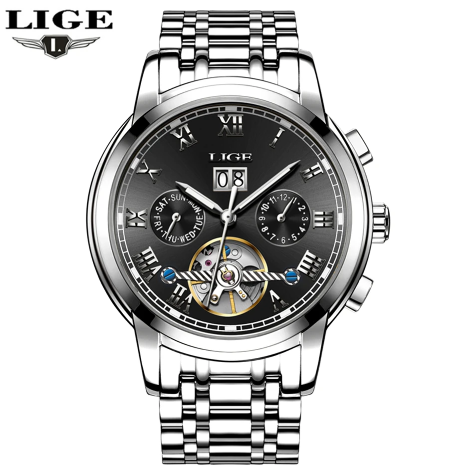 

Relogio Masculino LIGE Automatic Watch Men Business Clock Mens Watches Top Brand Luxury Fashion Casual Waterproof Sport Watches