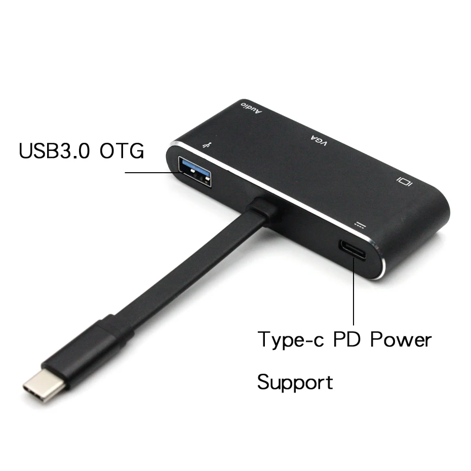AIXXCO usb-хаб USB C к HDMI и VGA адаптер для MacBook samsung Galaxy S10 huawei mate 20 P20 Pro type C USB 3,0 концентратор