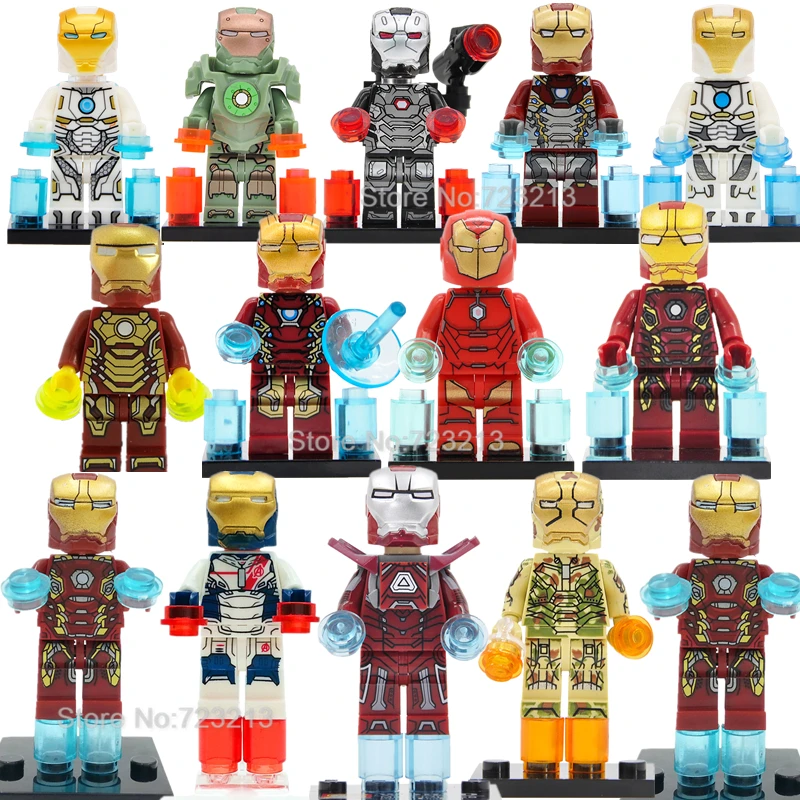 

Single Sale Iron Man Avengers Super Hero Legoingly Figure Marvel Ironman Iron-Man Building Block Sets Model Bricks Toys