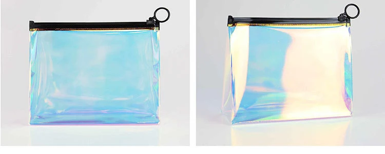 Прозрачная косметичка из ПВХ зеленый лазерный ТПУ органайзер для хранения Makeupbag на молнии портативный пластиковый водонепроницаемый дорожный набор сумка