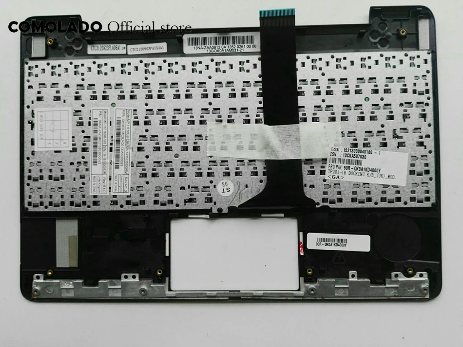 UK Keyboard For ASUS TF101 TF201 TF201T TF700T palmrest Upper cover Keyboard UK Layout