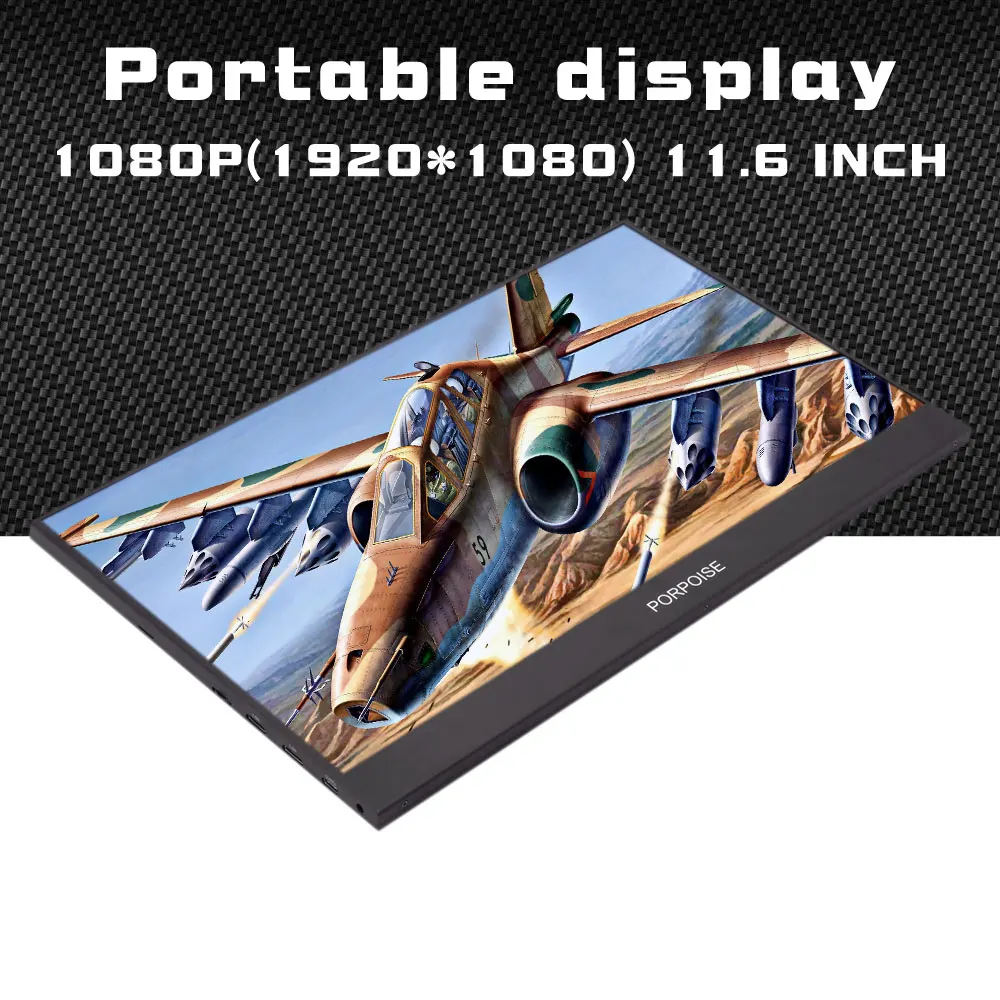 

11.6" 1920x1080 IPS FHD Portable Monitor with HDMI USB-power port Metal shell lcd Display for PS3/4 Raspberry laptop TV box CCTV