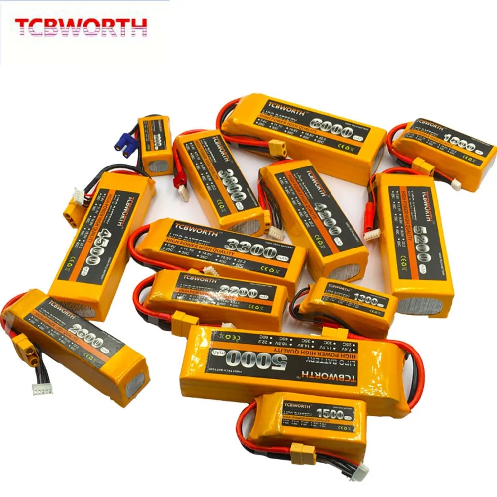 5S RC игрушки LiPo батарея 5S 18,5 V 1100mAh 1300mAh 1500mAh 1800mAh 2200mAh 2600mAh 25C 35C 60C для радиоуправляемый самолет, Квадрокоптер, лодка, автомобиль LiPo