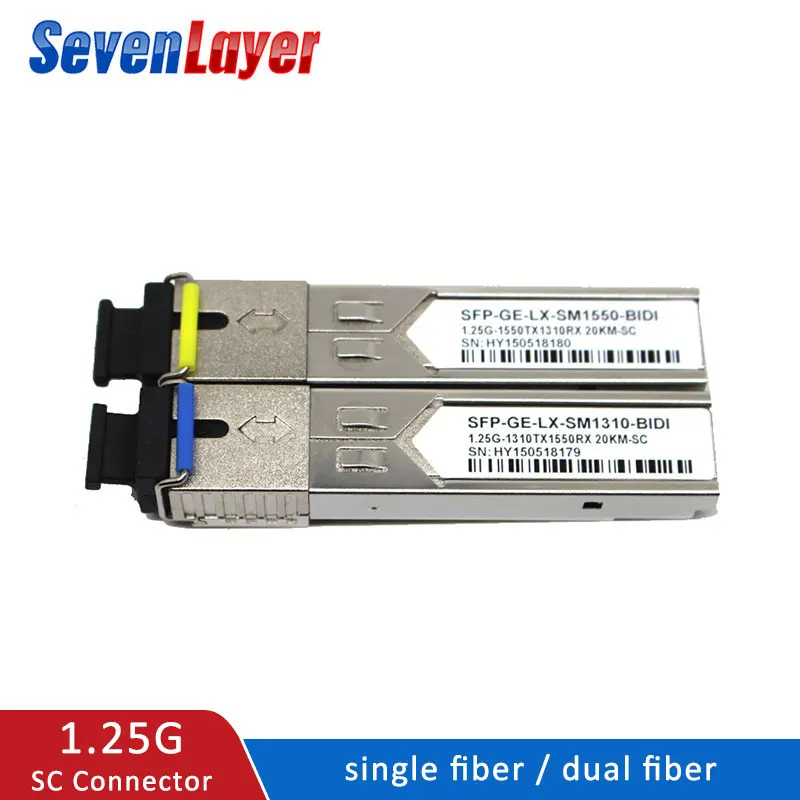 

SFP Module 1.25G SC BiDi 1310nm/1550nm WDM switch SFP Transceiver module with Switch with DDM Function single-mode