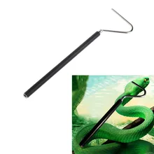 Snake Catcher Stainless Steel Snake Trap Black Adjustable Long Handle Catching Tools Trap Tong Snake Hook snake