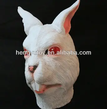

Fancy Costume Latex Rabbit Full Head Mask Maquarade Bunny Dress Up